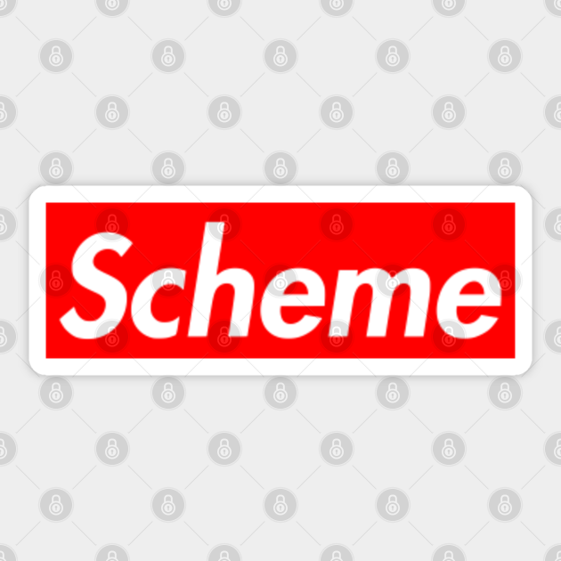 white supreme shirt with red logo